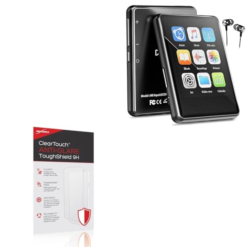 BoxWave Screen Protector Compatible With Decklit 80GB Portable Mp3 Player (2.4 in) - ClearTouch Anti-Glare ToughShield 9H (2-Pack), Anti-Glare 9H Tough Flexible Film Screen Protector