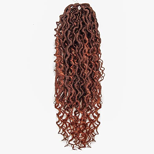 Goddess Locs Crochet Hair 18Inch Curly Faux Locs Crochet Hair Hippie Locs Bohemian Crochet Braids Goddess Faux Loc For Black Women(1B/350, 18Inch) #TOP5