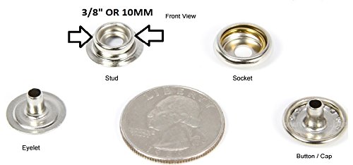 Double Black Chain Bikers Vest Extender for Mc Jacket Real Leather Snaps (8 Inch Long)