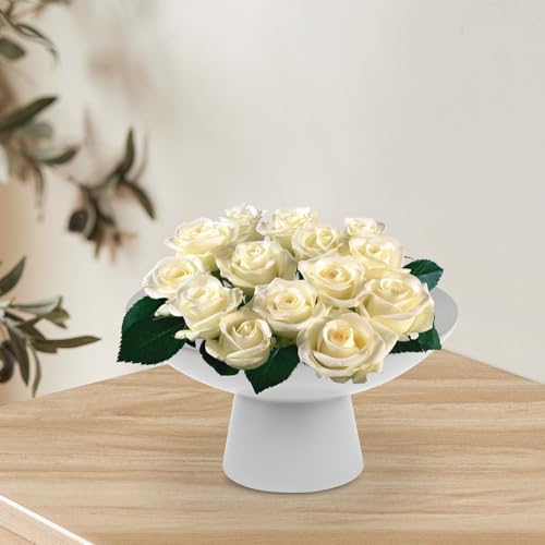 Vase à fleurs avec support pratique en acier inoxydable anti-basculement
