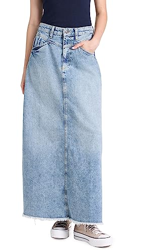 Free People Women's Come As You are Denim Maxi Skirt