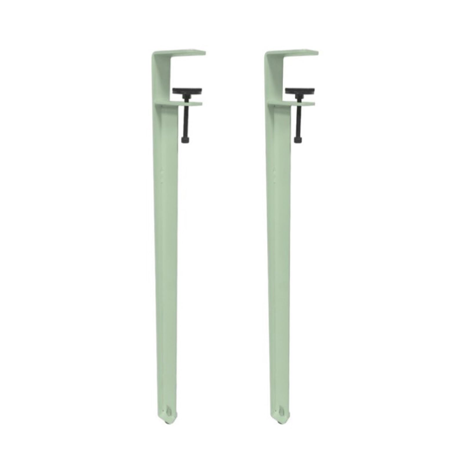 Fengshouu Green Metal Clamp Leg,F-Shaped Furniture Coffee Table Bar Legs,For Diy Console,No Punching Design To Protect The Desktop,With Floor Protectors (40Cm(15.7In),)