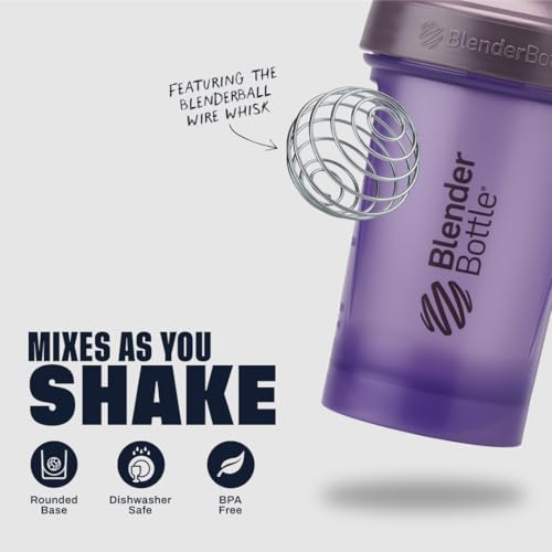 Image of BlenderBottle Classic V2 Shaker Bottle Perfect for Protein Shakes and Pre Workout, 28oz, Full Color Purple