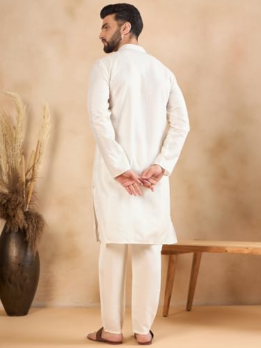 Image of Amazon Brand - Tavasya Men Linen Traditonal Regular Kurta