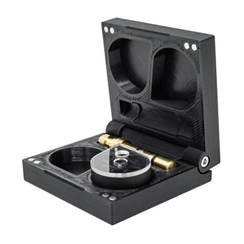 Kube3d Slim Magazine Case Compatible with: Artemis, Diana, SMK, SPA, Stoeger, Webley Magazines & Fill Probe – Flip Lid Magnetic Box Air Rifle Storage (Black, Fits: 2 Magazines & Fill Probe)