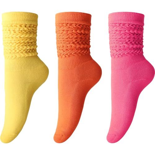 DRESHOW Damen Slouch Socken Extra Lange Scrunch Kniehohe Stiefelsocken Weiche Scrunch Socken Stricken Baumwolle Knie hoch Stiefelsocken