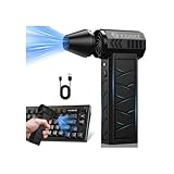 XJUGEZ Aria Compressa Elettrico Potente,150000RPM Elettrico Rimuovi Polvere Senza Fili con LED,4 Velocità Air Duster come Canned Air Pulizia PC&Bomboletta Aria Compressa per Auto,Tastiera