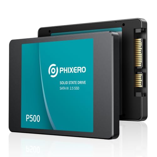 PHIXERO SATA SSD 1TB ����2.5�C���` P500 �V���[�Y 3D NAND�̗p SATA3 6Gb/s PS4����m�F��