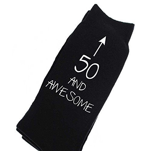 60 Second Makeover Limited 50 und Awesome Schwarz Kalb Socken Geburtstag Socken 50th Birthday Cover