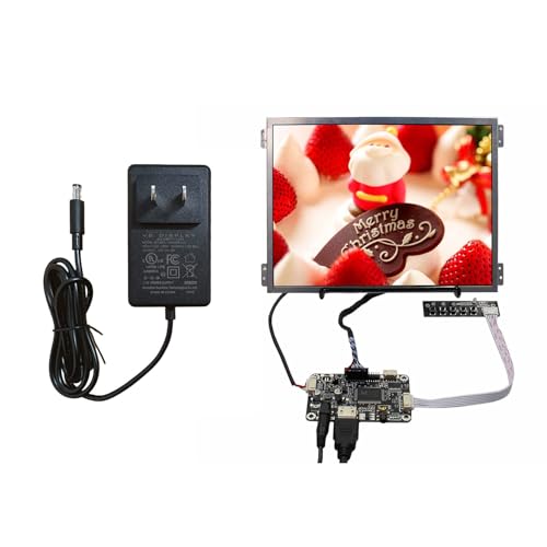 Image of VSDISPLAY 10.4 Inch 1024x768 600nit IPS LCD Screen Kit with 12V DC 2A Power Adapter