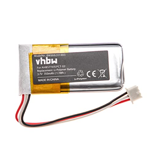 vhbw Batterie Remplacement pour Sennheiser CP-SN800, BAP 800 pour amplificateur stéréo, HiFi (350mAh, 3,7V, Li-polymère)