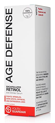 Youth-Guardian-Encapsulated-Retinol-Anti-Wrinkle-Serum-With-Peptides-Hyaluronic-Acid-and-Jojaba-Oil-Fights-Wrinkles-Dark-Spots-Dryness-And-Softens-Expression-Lines-And-Creases-175-Fl-Oz Youth Guardian Encapsulated Retinol Anti-Wrinkle Serum - With Peptides, Hyaluronic Acid and Jojaba Oil - Fights Wrinkles, Dark Spots, Dryness And Softens Expression Lines And Creases 1.75 Fl Oz (YG2)