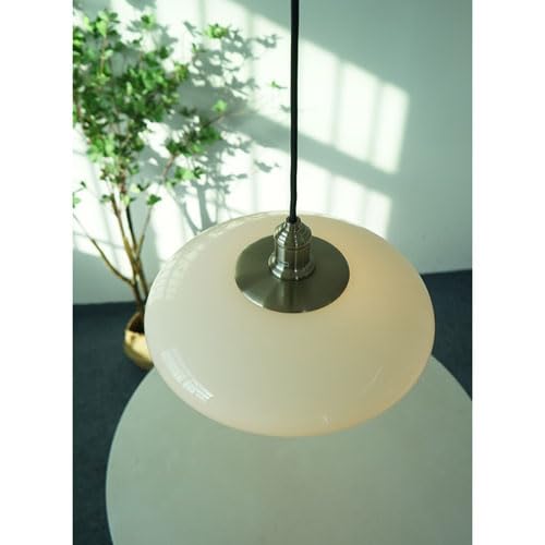 Ampoule E27 pour luminaire suspendu métallique avec diffuseur opale en V - 5
