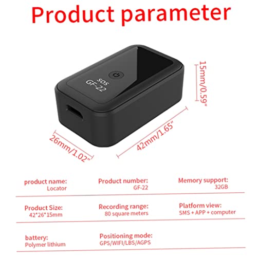 GPS Tracker Dispositif de suivi en temps réel Mini Portable Personal GF22 GPS Locator pour les voitures Kids Seniors… - Image 4