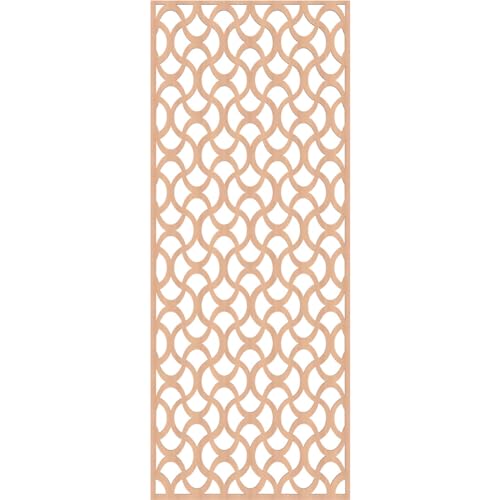 Image of 35 3 /8 inchW x 89 3 /8 inchH x 3 /8 inchT Resort Decorative Fretwork Wood Wall Panels, Alder