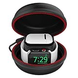 GOGOSODU Compatible Apple Watch Stand, Compatible Airpods Case Charging Station (2 in 1) EVA Protective Travel Case Compatible Apple Watch Charger 38mm 42mm Series 3/2/1 Accessories