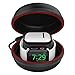 GOGOSODU Compatible Apple Watch Stand, Airpods 1 & 2 Carrying Case 2 in 1 Travel Dock Protective Storage Bag Charging Station for iWatch Series 5/4/3/2/1 38mm 40mm 42mm 44mm, Black