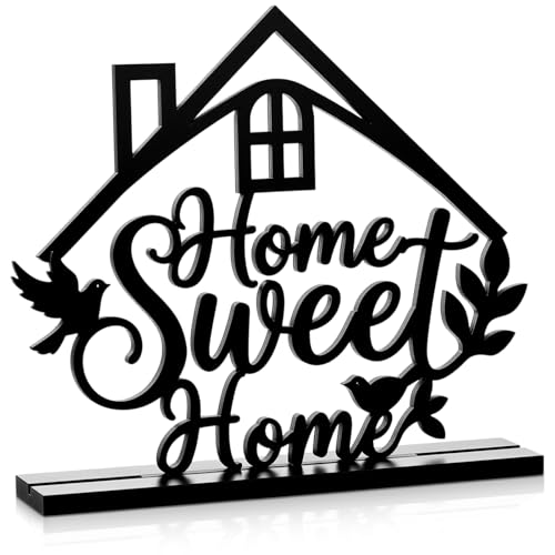 Image of Geetery Farmhouse Table Centerpieces Wooden Home Sweet Decorative Sign Motivational Decor Farmhouse Table Decor for Living Room Kitchen Office Housewarming Gifts Supplies Decoration(Home Sweet)