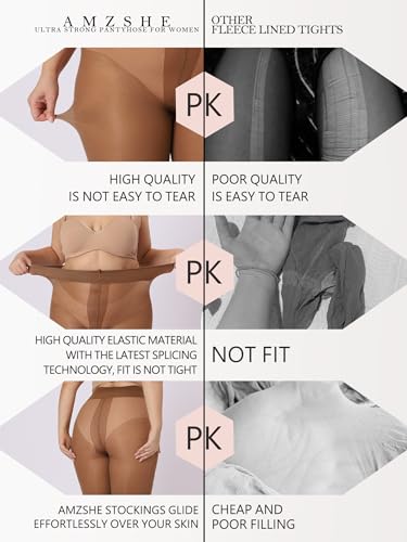 Unbreakable Plus Size Pantyhose for Women, Run Resistant Control Top Sheer Tights with Reinforced Toes2