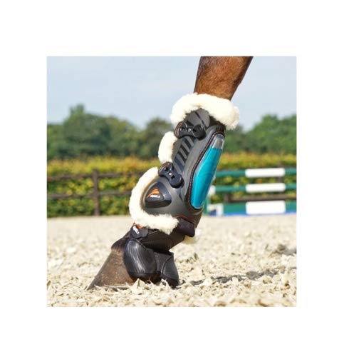 Protège-tendons cheval EQUICK eShock Overreach Fluffy guêtres antérieures équitation