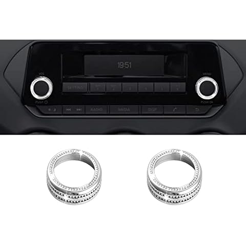 CONGCONG for Nissan Sentra Bling Volume Tune Button Crystal Accessory Interior Knob Cover Compatible for Nissan Sentra 2020-2022 Cover