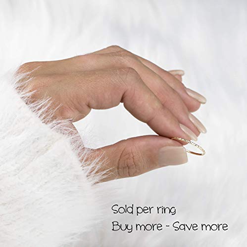 Delicate Stacking Rings, Handmade In 14K Gold Fill, Sold Per 1Mm Ring (7) #TOP1