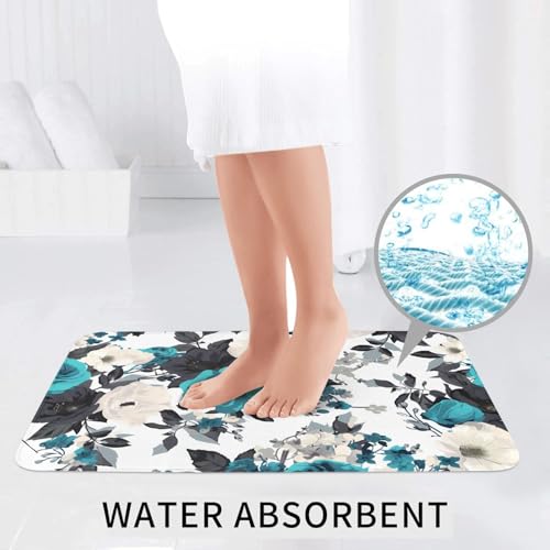 Tapis de salle de bain antidérapants pour une ambiance florale moderne - 7