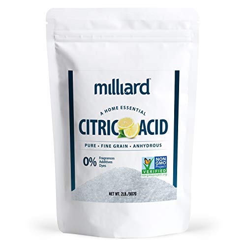 Milliard Citric Acid 2 Pound - 100% Pure Food Grade NON-GMO Project VERIFIED