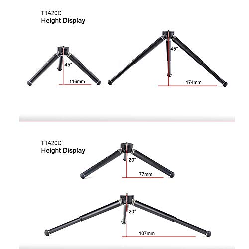 Sunwayfoto T1A20D Mini-Tablet-Stativ, verstellbar, 2 Knoten, für DLSR – Bild 8