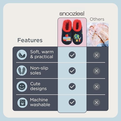 Image of Snoozies Slipper Socks -Funny Quote House Slippers for Women, Non-Slip Fuzzy