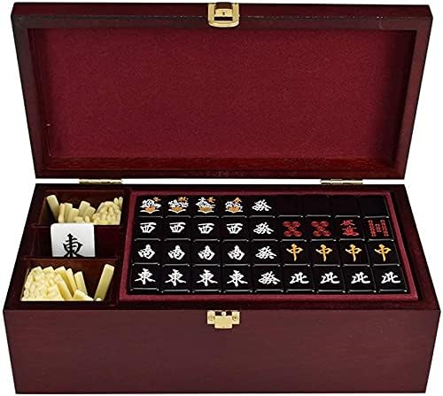 麻雀 ブティックジャパン麻雀セット選択健康アクリル生産木製ギフトボックスmajong Set Mah Jong 日時指定 Japanese Jongg Sets Majiang Color Guotaijunfu Black