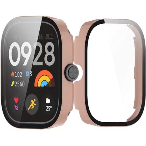 INIAYOH For Redmi Watch 5 �J�o�[ �i�V���I�~�jRedmi Watch 5/4 �ی�P�[�X �����K���X�t�B����+���ϏՌ�PC�t���[�� ���˒ጸ �w��h�~ �y�ʃX�����݌v (�s���N)