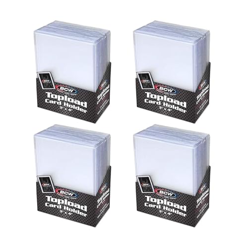 BCW 3x4 Topload Card Holder - Standard - 100ct | Rigid PVC Trading Card Protection for Baseball Cards, Football Cards, and Trading Cards Like Pokémon and MTG | Holds Cards Up to 20pts