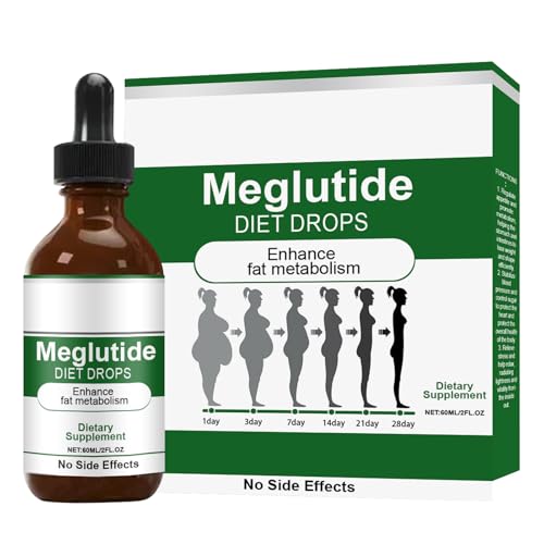 Dieta de meglutida, gotas de adelgazamiento de la piel, suplementos a base de plantas, ingredientes herbales, forma líquida conveniente, 60 ml, trato para las personas que buscan manejar el apetito y