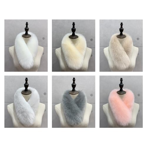 ECYC Ltd Women's Faux Fur Collar Shawl Wrap Neck Warmer Shawl Winter Warm Fluffy Furry Scarf Cold Weather Scarves4