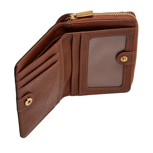 Image of Fossil Women's Logan RFID-Blocking Leather Mini Multifunction Bifold Wallet