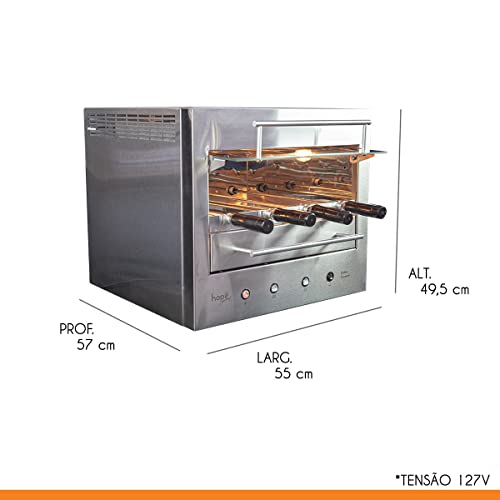 Churrasqueira Inox para Apartamento Gourmet Assador Elétrica 127V