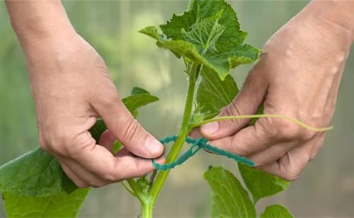 Pack of 100 Green Durable Plastic Self Locking Cable Garden Plant Ties 17.5cm Reusable Flexible Support Twist