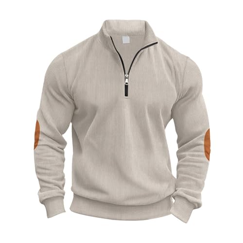 Sudadera Vintage Cuello Alto Hombre Beige Talle S miniatura 4