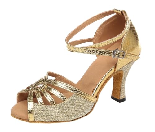 Modern Jazz Femme Or Glitter Gold chaussure de danse talon 8cm 41
