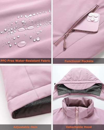 Image of Venustas 12V Women's Heated Softshell Jacket with Battery & Detachable Hood