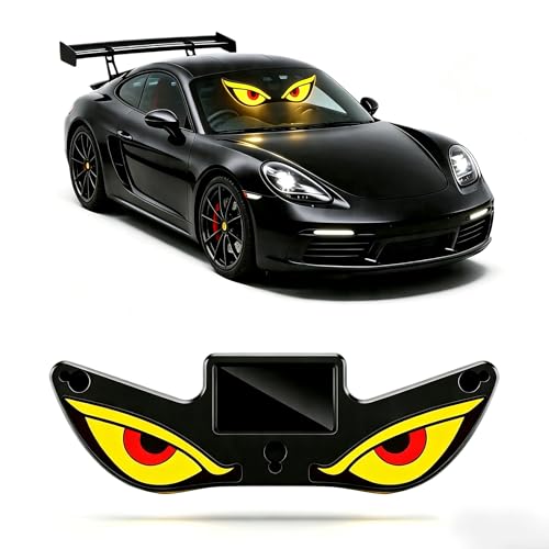 Image of Solar Car LED Atmosphere Decoration Light,High-Brightness Demon Eye Styling Lamp,Universal Fit Automotive Accent Light with Smart Light Sensor and Suction Cup Mount for SUV Truck Sedan (1, Y3)