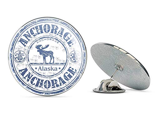 Anchorage Alaska Round Metal 0.75