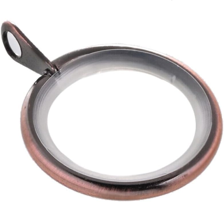 Lister Cartwright 28mm Curtain Rings Antique Copper Steel Metal(Rings with Insert(10x Curtain Rings))