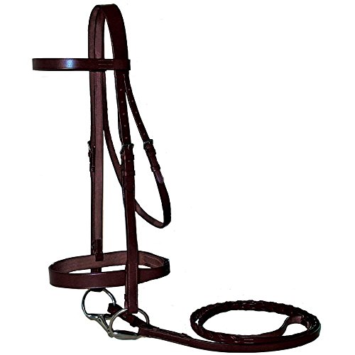 Paris Tack Classic Flat Leather English Hunt Bridle with Laced Reins, Available in