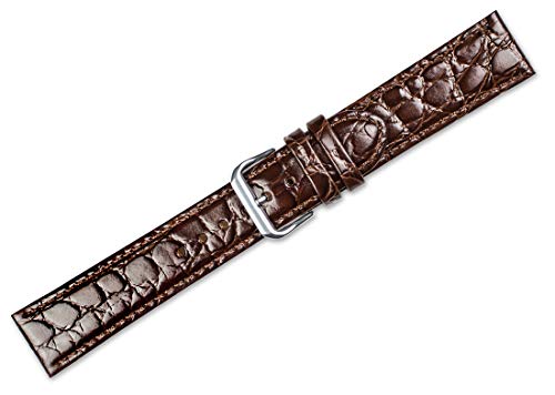 Replacement Leather Watch Band - Alligator Grain Brown 6mm - Watch Strap - Thumbnail 2