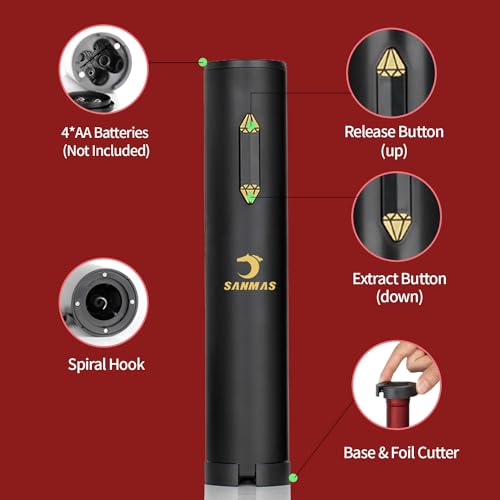 Sanmas WINE OPENERS-WO01 Electric Wine Opener, Automatic Wine Bottle Openers Set thumb #2