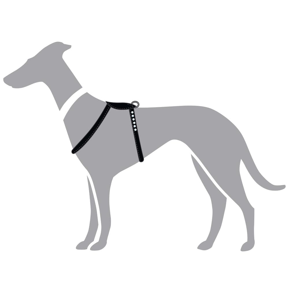 HUNTER Harnais pour Chien Round & Soft Canadian Up Cognac Cuir Souple Taille S/2