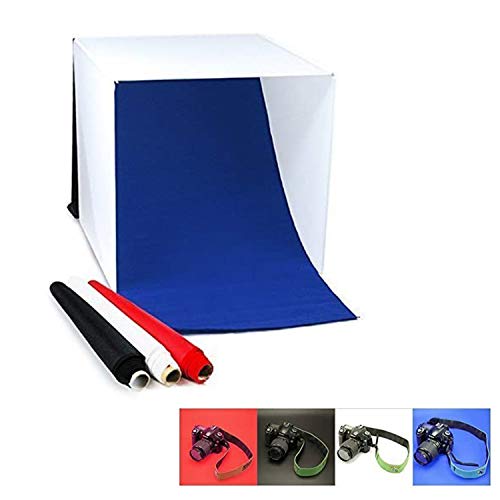 LimoStudio 20" Cubic Photo Shooting Tent Box, 4 Color Backdrop, Photography White Light Box, Tabletop Lights, Cellphone Holder Stand, AGG903