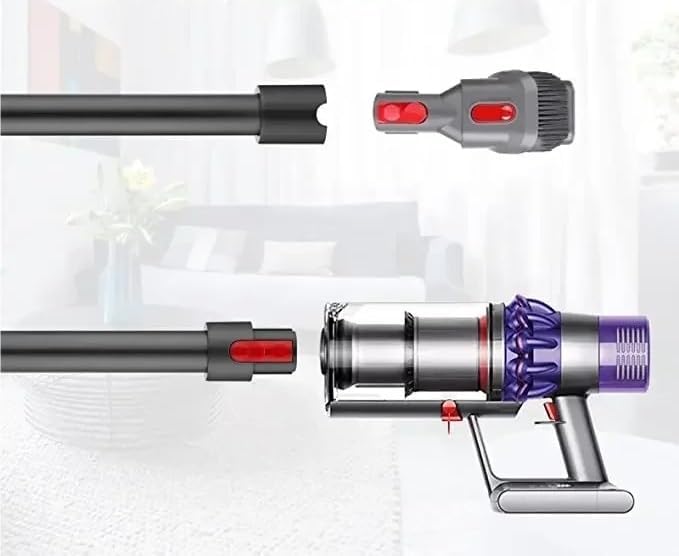 Compatible for Dyson，V7 V8 V10 V11 V15 Quick Release Extension Wand Replacement Cordless Stick Vacuum Cleaner Parts(Metal Pipe)(Black Poles)
